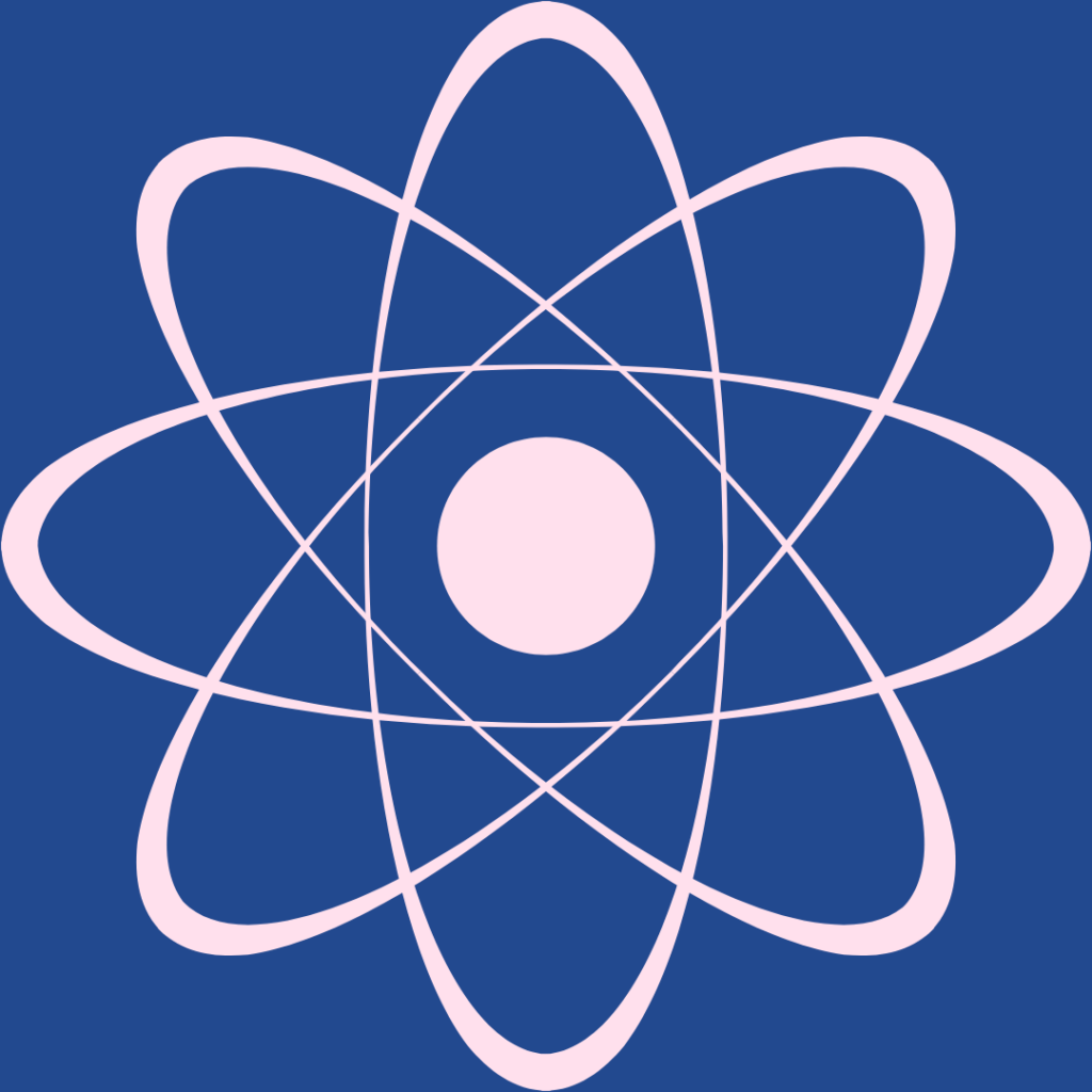 grafika atomu - jądra oraz powłok elektronowych dookoła
